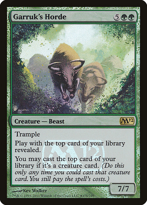 Magic 2012 Promos - 176★ - Garruk's Horde - Rare - G - Foil - Promo