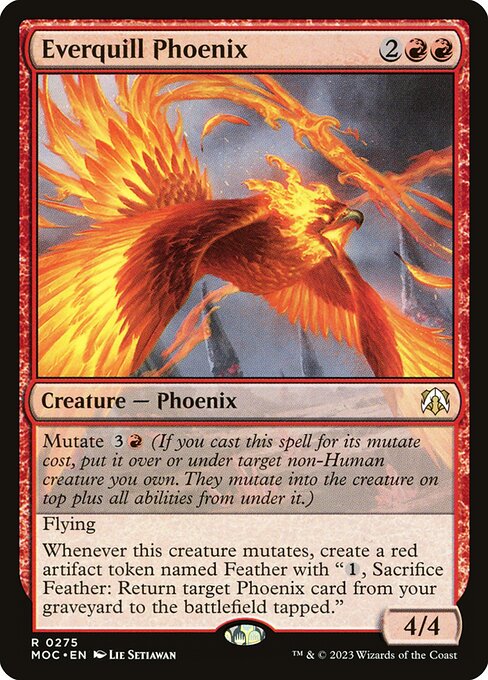 March of the Machine Commander - 275 - Everquill Phoenix - Rare - R - Non-foil
