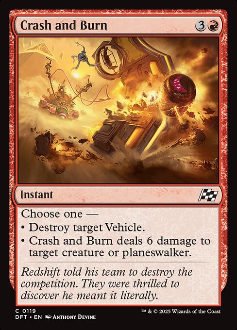 Aetherdrift - 119 - Crash and Burn - Common - R - Non-foil
