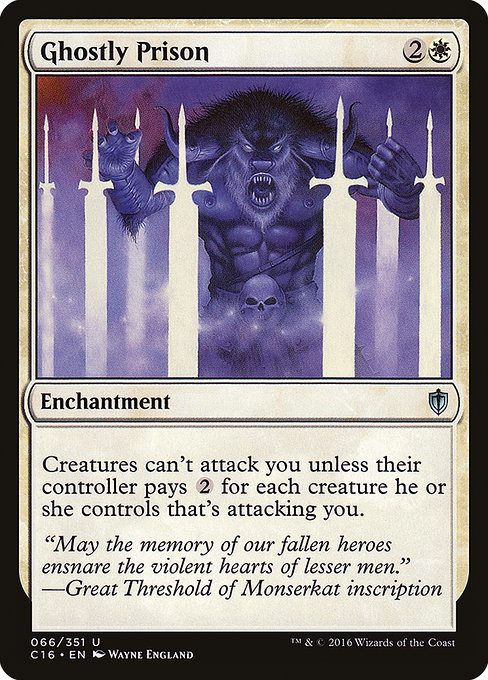 Commander 2016 - 66 - Ghostly Prison - Uncommon - W - Non-foil