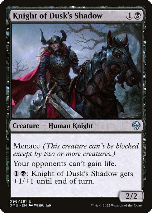Dominaria United - 96 - Knight of Dusk's Shadow - Uncommon - B - Non-foil