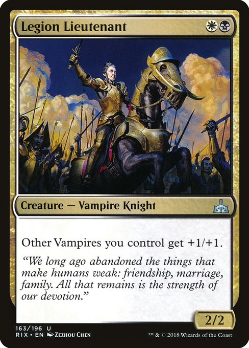 Rivals of Ixalan - 163 - Legion Lieutenant - Uncommon - WB - Non-foil