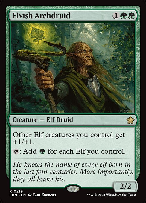 Foundations - 219 - Elvish Archdruid - Rare - G - Non-foil