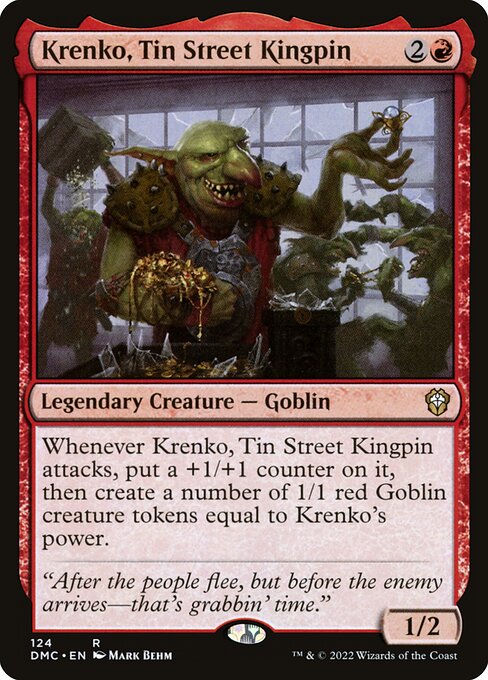 Dominaria United Commander - 124 - Krenko, Tin Street Kingpin - Rare - R - Non-foil