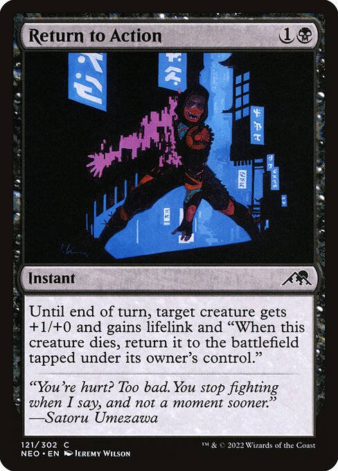 Kamigawa: Neon Dynasty - 121 - Return to Action - Common - B - Non-foil
