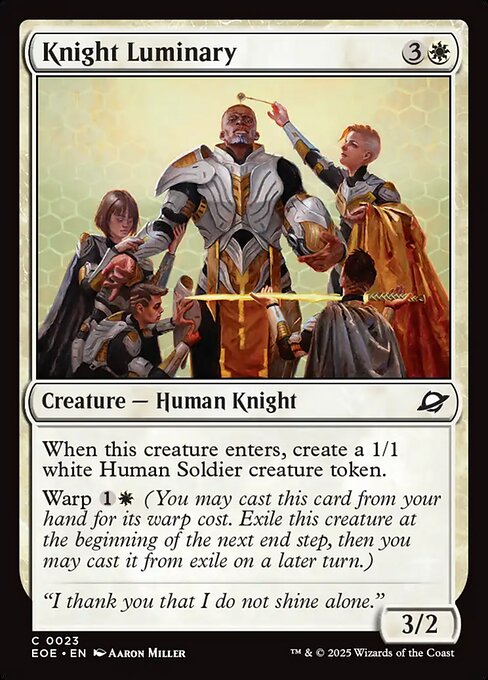 Edge of Eternities - 23 - Knight Luminary - Common - W - Non-foil