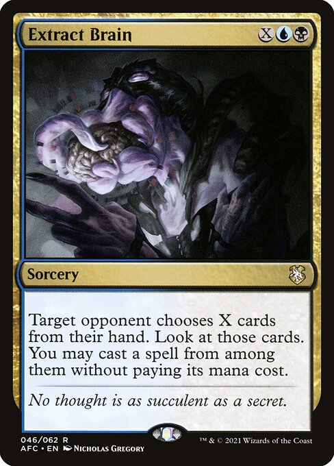 Forgotten Realms Commander - 46 - Extract Brain - Rare - UB - Non-foil