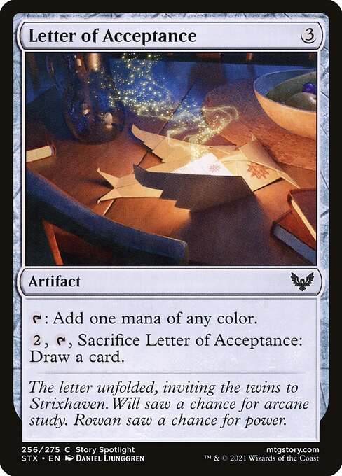 Strixhaven: School of Mages - 256 - Letter of Acceptance - Common - C - Non-foil