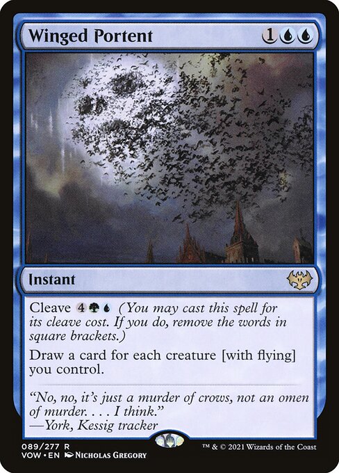 Innistrad: Crimson Vow - 89 - Winged Portent - Rare - U - Non-foil