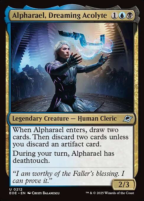 Edge of Eternities - 212 - Alpharael, Dreaming Acolyte - Uncommon - UB - Foil