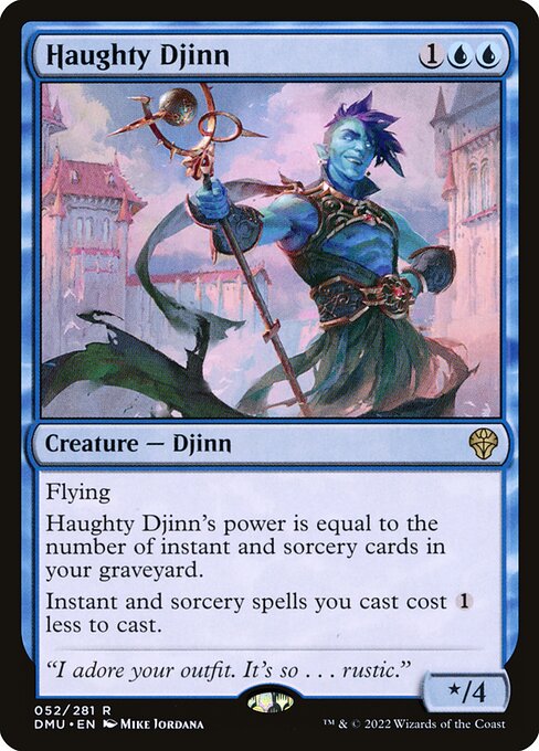 Dominaria United - 52 - Haughty Djinn - Rare - U - Non-foil