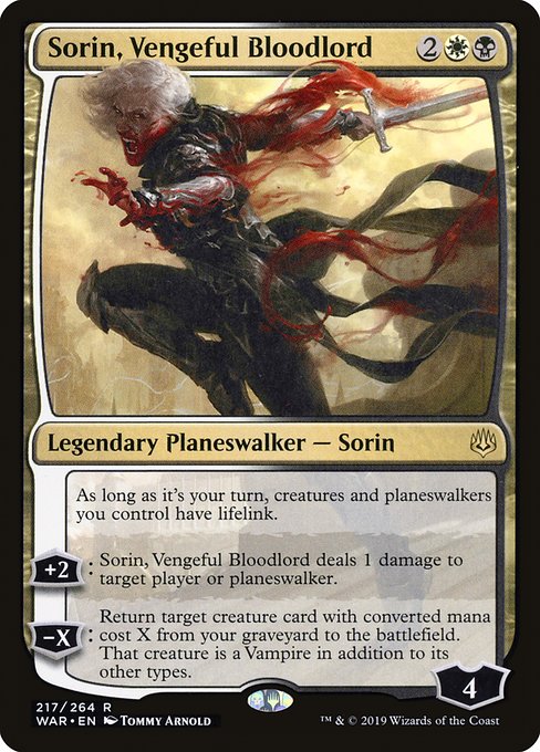 War of the Spark - 217 - Sorin, Vengeful Bloodlord - Rare - WB - Non-foil