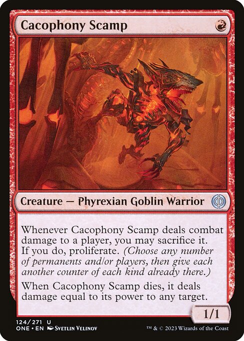 Phyrexia: All Will Be One - 124 - Cacophony Scamp - Uncommon - R - Foil