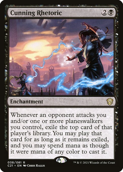 Commander 2021 - 38 - Cunning Rhetoric - Rare - B - Non-foil