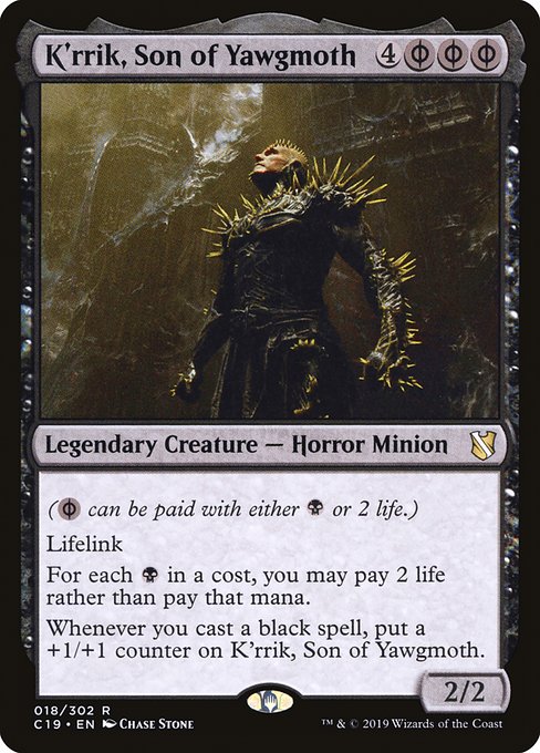 Commander 2019 - 18 - K'rrik, Son of Yawgmoth - Rare - B - Non-foil