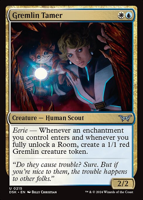 Duskmourn: House of Horror - 215 - Gremlin Tamer - Uncommon - WU - Foil