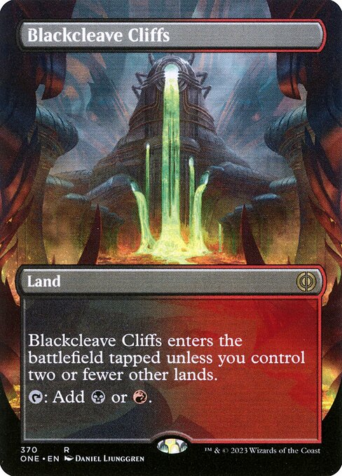Phyrexia: All Will Be One - 370 - Blackcleave Cliffs - Rare - C - Foil