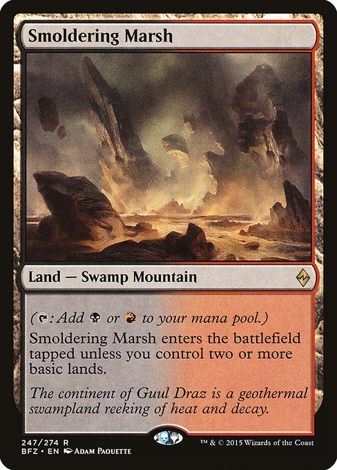 Battle for Zendikar - 247 - Smoldering Marsh - Rare - C - Non-foil