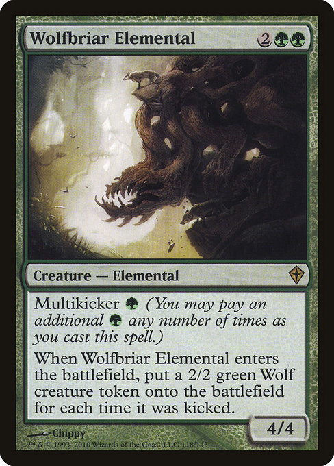 Worldwake - 118 - Wolfbriar Elemental - Rare - G - Non-foil