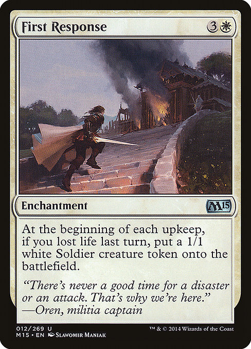 Magic 2015 - 12 - First Response - Uncommon - W - Non-foil
