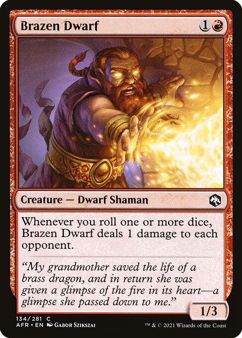 Adventures in the Forgotten Realms - 134 - Brazen Dwarf - Common - R - Non-foil