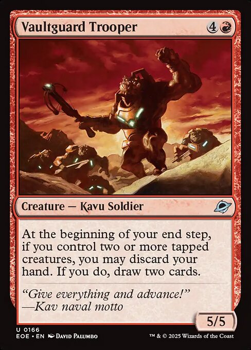 Edge of Eternities - 166 - Vaultguard Trooper - Uncommon - R - Foil