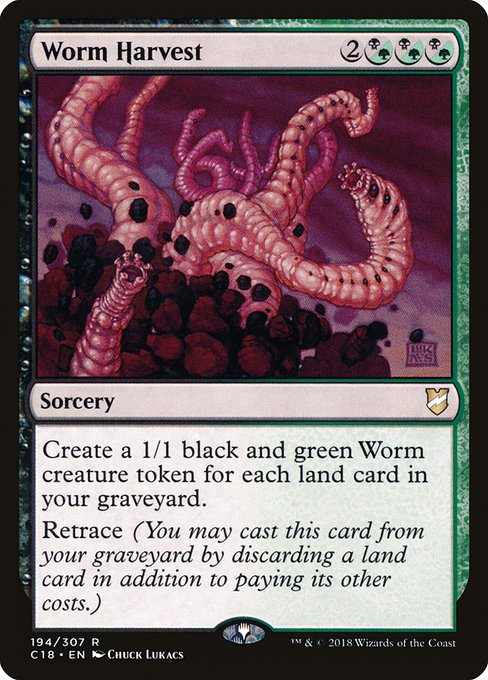 Commander 2018 - 194 - Worm Harvest - Rare - BG - Non-foil