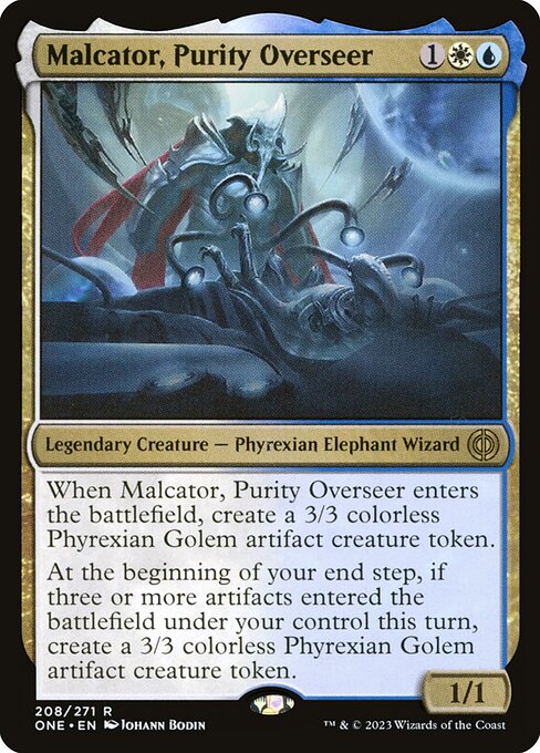 Phyrexia: All Will Be One - 208 - Malcator, Purity Overseer - Rare - WU - Non-foil