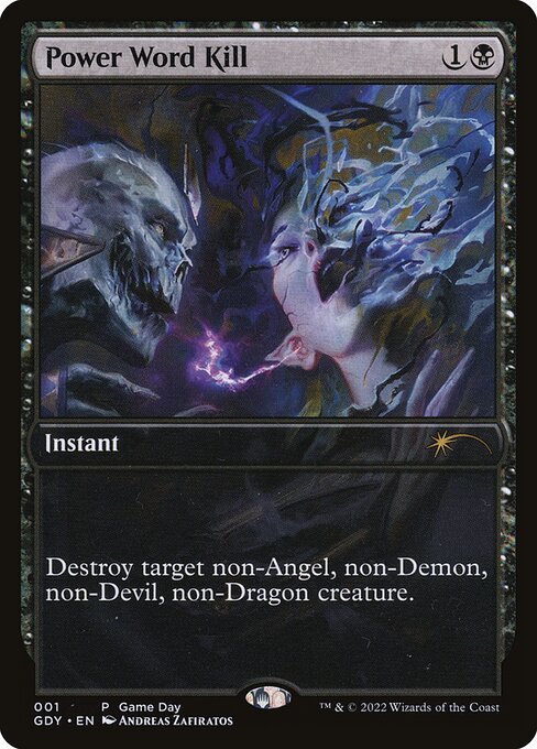 Game Day Promos - 1 - Power Word Kill - Rare - B - Non-foil - Promo