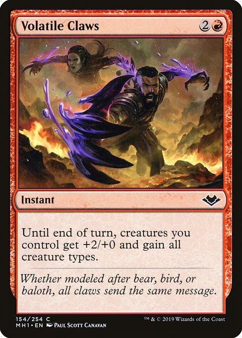 Modern Horizons - 154 - Volatile Claws - Common - R - Non-foil