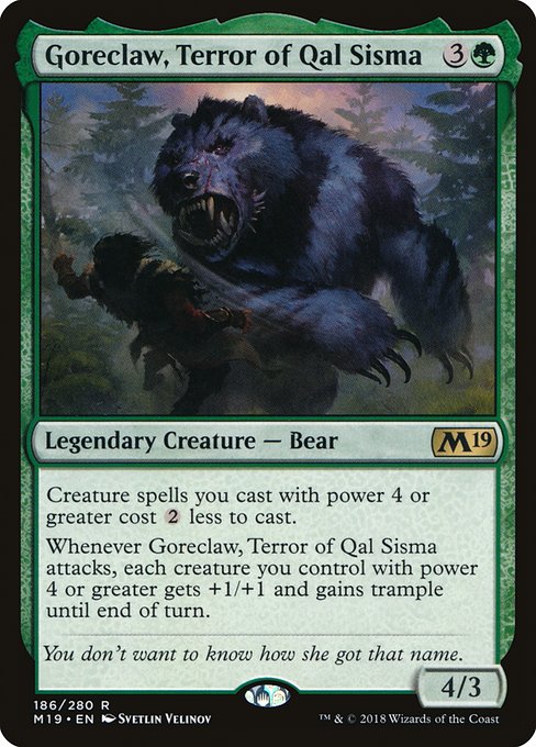 Core Set 2019 - 186 - Goreclaw, Terror of Qal Sisma - Rare - G - Foil