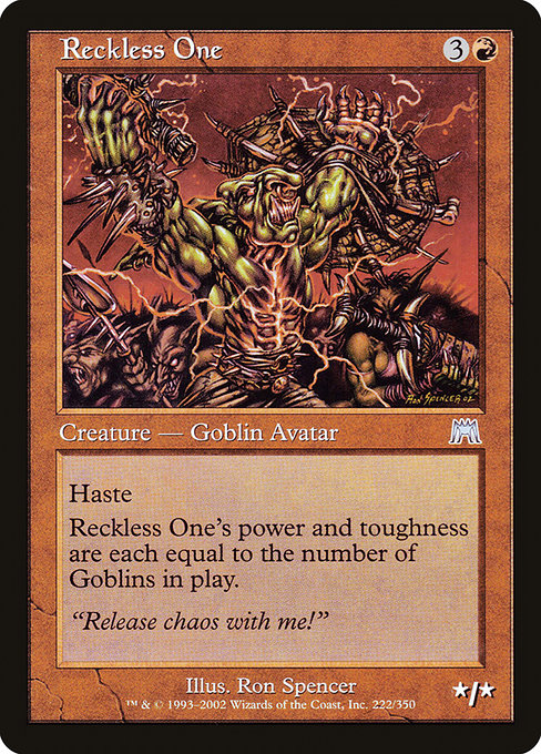 Onslaught - 222 - Reckless One - Uncommon - R - Non-foil