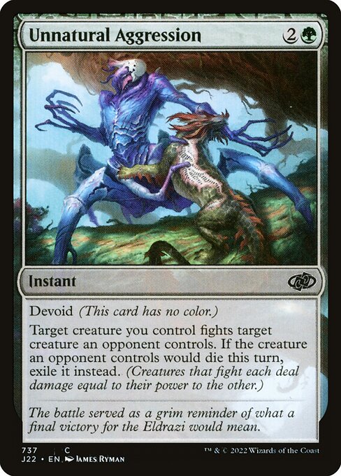 Jumpstart 2022 - 737 - Unnatural Aggression - Common - C - Non-foil