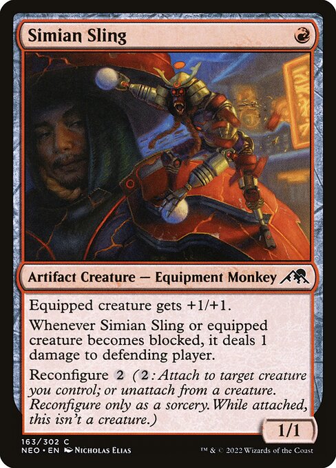 Kamigawa: Neon Dynasty - 163 - Simian Sling - Common - R - Non-foil