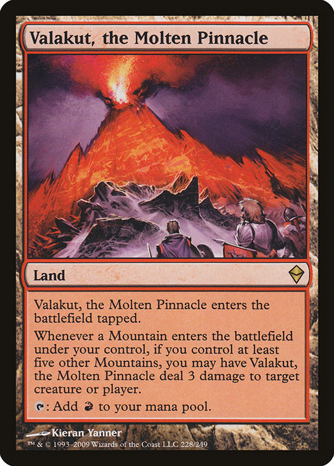 Zendikar - 228 - Valakut, the Molten Pinnacle - Rare - C - Non-foil