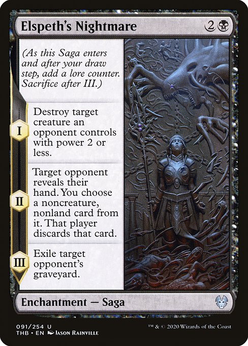 Theros Beyond Death - 91 - Elspeth's Nightmare - Uncommon - B - Non-foil