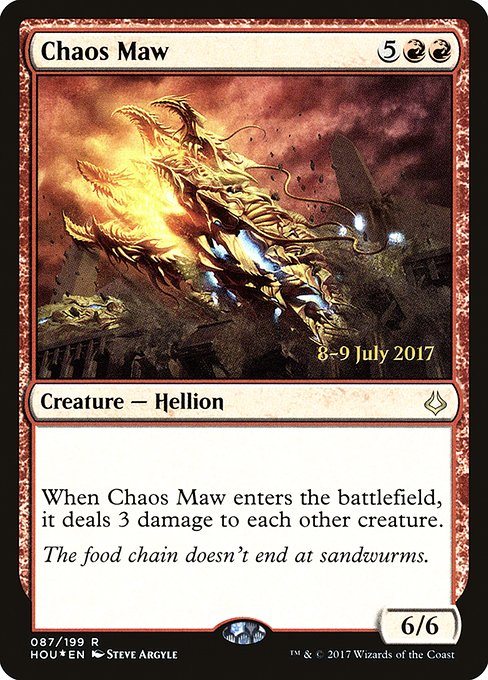 Hour of Devastation Promos - 87s - Chaos Maw - Rare - R - Foil - Datestamped Promo