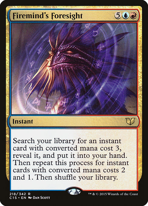 Commander 2015 - 218 - Firemind's Foresight - Rare - UR - Non-foil