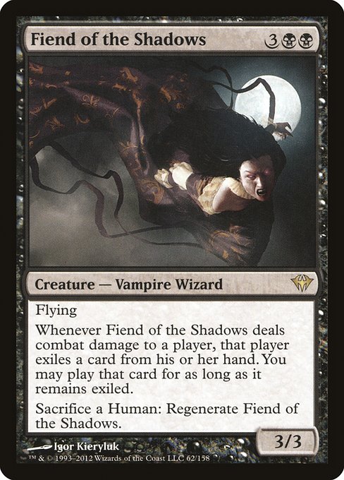 Dark Ascension - 62 - Fiend of the Shadows - Rare - B - Non-foil
