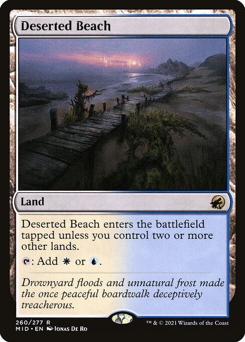 Innistrad: Midnight Hunt - 260 - Deserted Beach - Rare - C - Non-foil