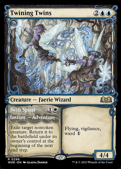 Wilds of Eldraine - 296 - Twining Twins // Swift Spiral - Rare - U - Non-foil