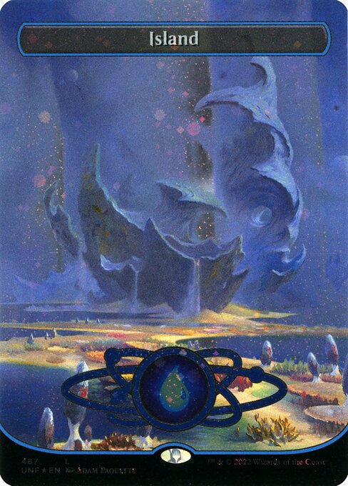 Unfinity - 487 - Island - Common - C - Galaxy Foil