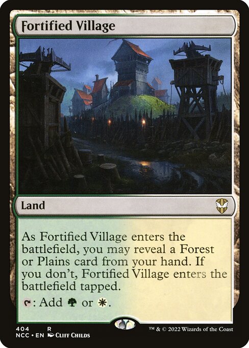 New Capenna Commander - 404 - Fortified Village - Rare - C - Non-foil