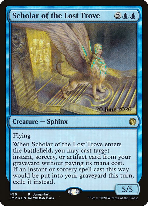 Jumpstart - 496 - Scholar of the Lost Trove - Rare - U - Foil - Datestamped Promo