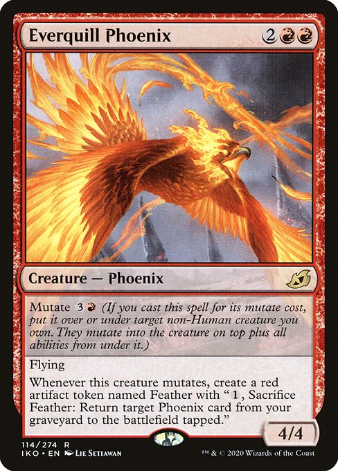 Ikoria: Lair of Behemoths - 114 - Everquill Phoenix - Rare - R - Foil