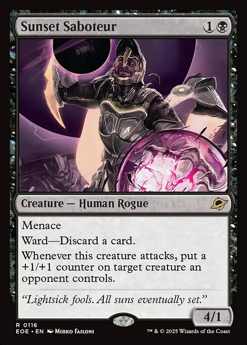 Edge of Eternities - 116 - Sunset Saboteur - Rare - B - Non-foil