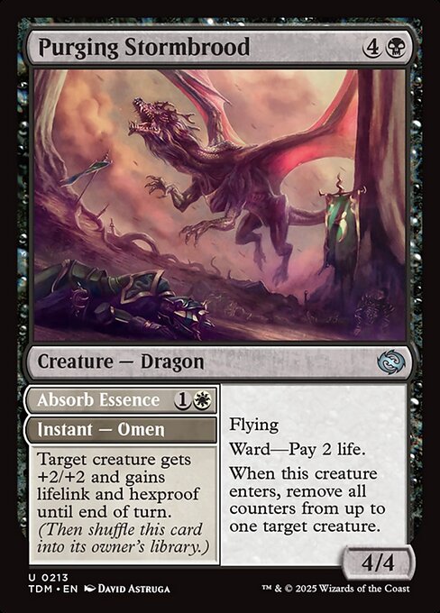 Tarkir: Dragonstorm - 213 - Purging Stormbrood // Absorb Essence - Uncommon - B - Non-foil