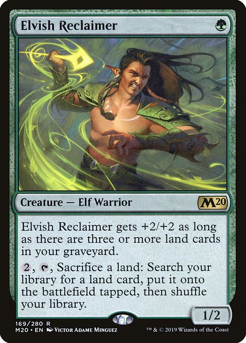 Core Set 2020 - 169 - Elvish Reclaimer - Rare - G - Foil
