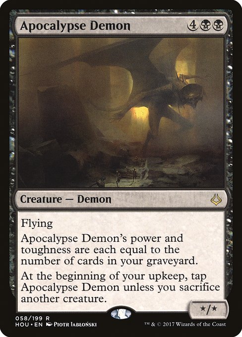 Hour of Devastation - 58 - Apocalypse Demon - Rare - B - Non-foil