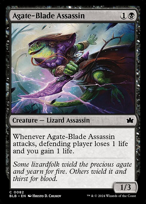 Bloomburrow - 82 - Agate-Blade Assassin - Common - B - Foil
